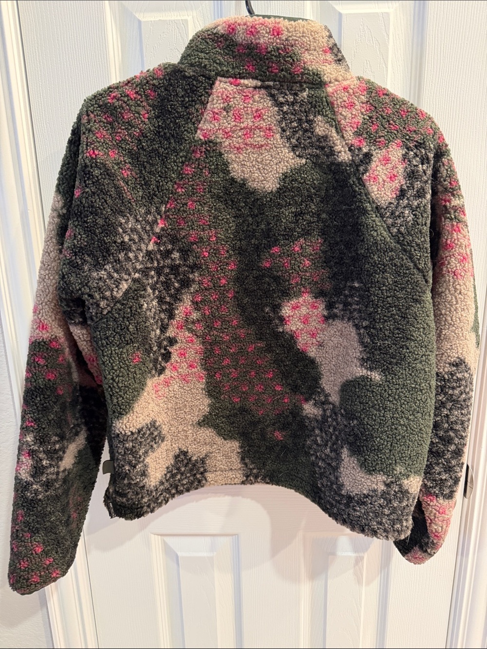 JoyLab Olive, Pink & Cream Sherpa Pullover - Picture 7 of 9